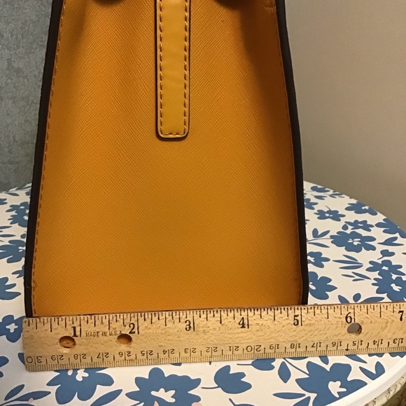 Michael kors Rayne Saffiano leather satchel in Marigold - Picture 11 of 16